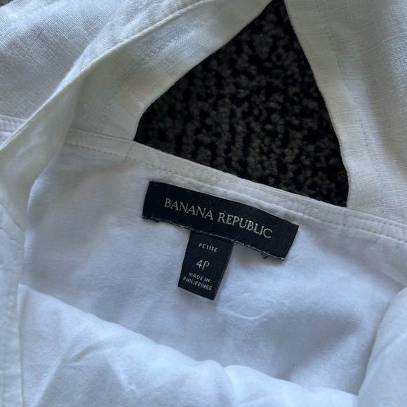 Banana Republic White Linen Tulip Hem Shift Dress - Picture 2 of 5